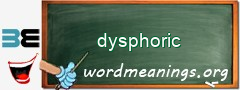 WordMeaning blackboard for dysphoric